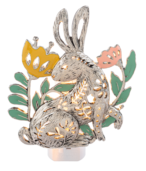 Ganz | Rabbit with Floral Cutouts Night Light