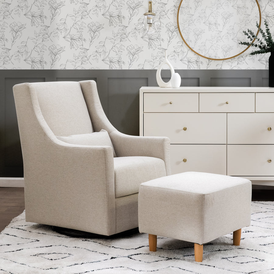 Baby Letto | Toco Performance Swivel Glider + Ottoman with Natural Feet