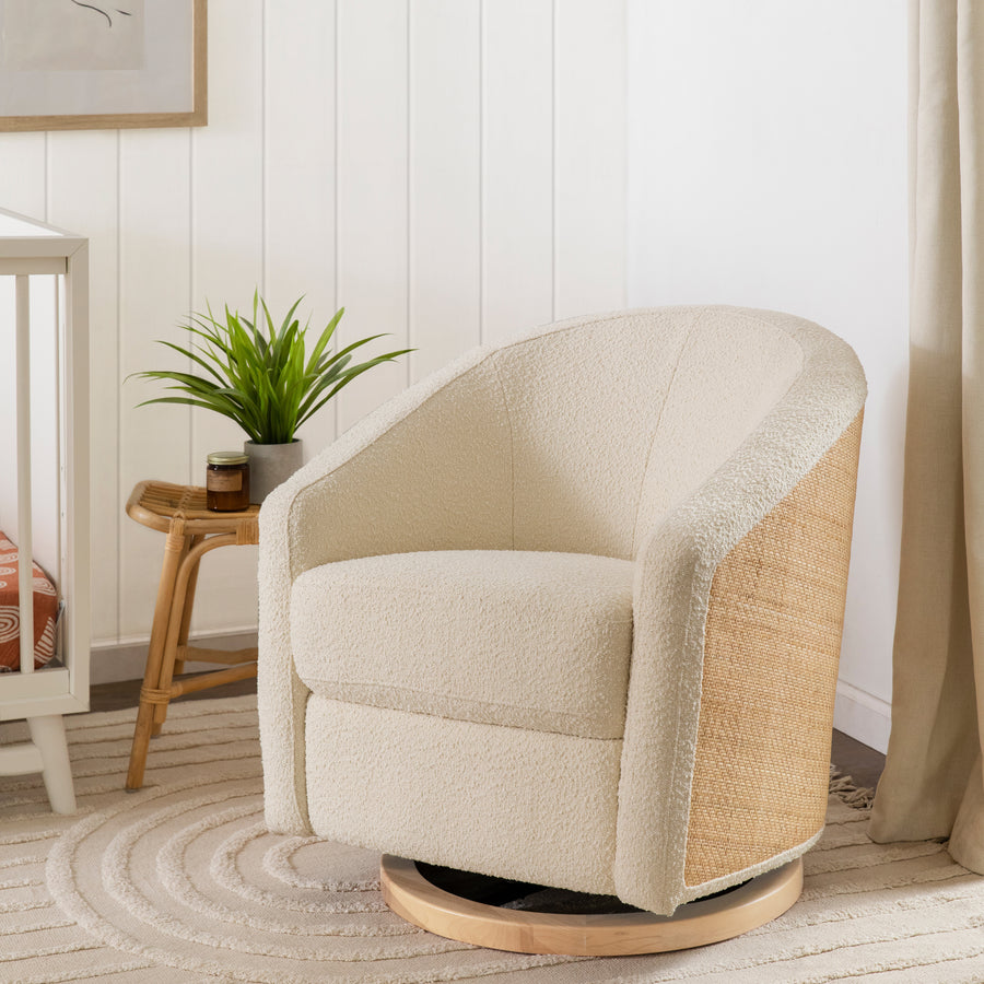 Baby Letto | Madison Swivel Glider in Boucle + Cane