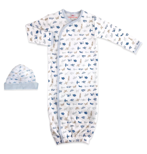 Magnetic Me | Airplanes Sleeper Gown + Hat Set
