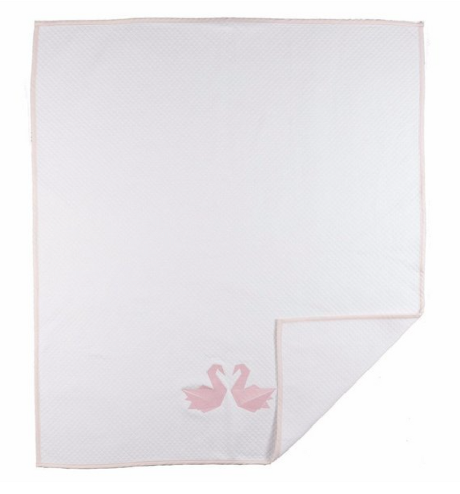 Living Textiles | Diamond Matelasse Coverlet | Paper Swan