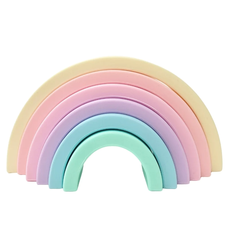 Sugar + Maple | Rainbow Stacker 6pc | Pastel