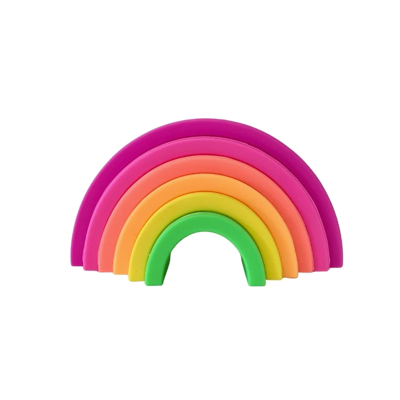 Sugar + Maple | Rainbow Stacker 6pc | Neon