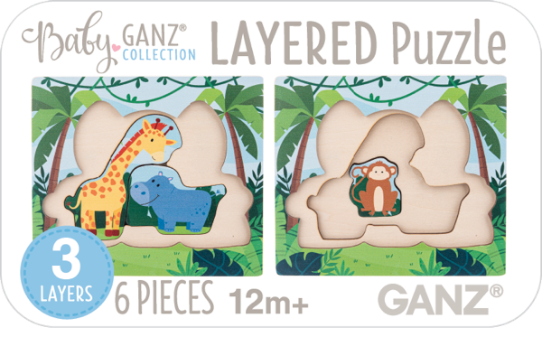 Ganz | Wooden Jungle Layered Puzzle