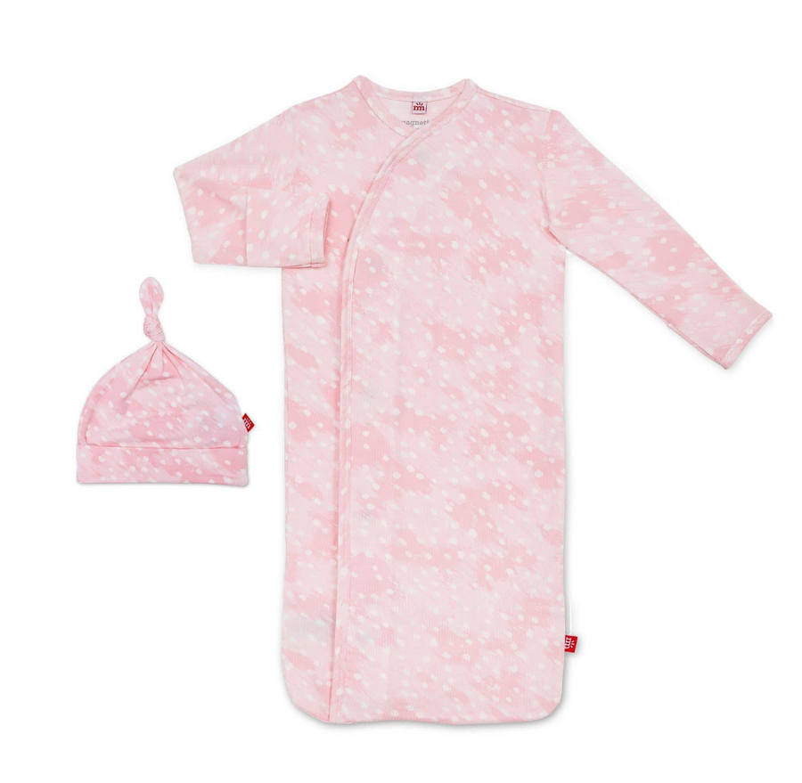 Magnetic Me | Pink Doeskin Modal Gown + Hat Set