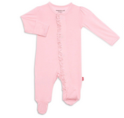 Magnetic Me | Pink Dogwood Modal Ruffle Footie
