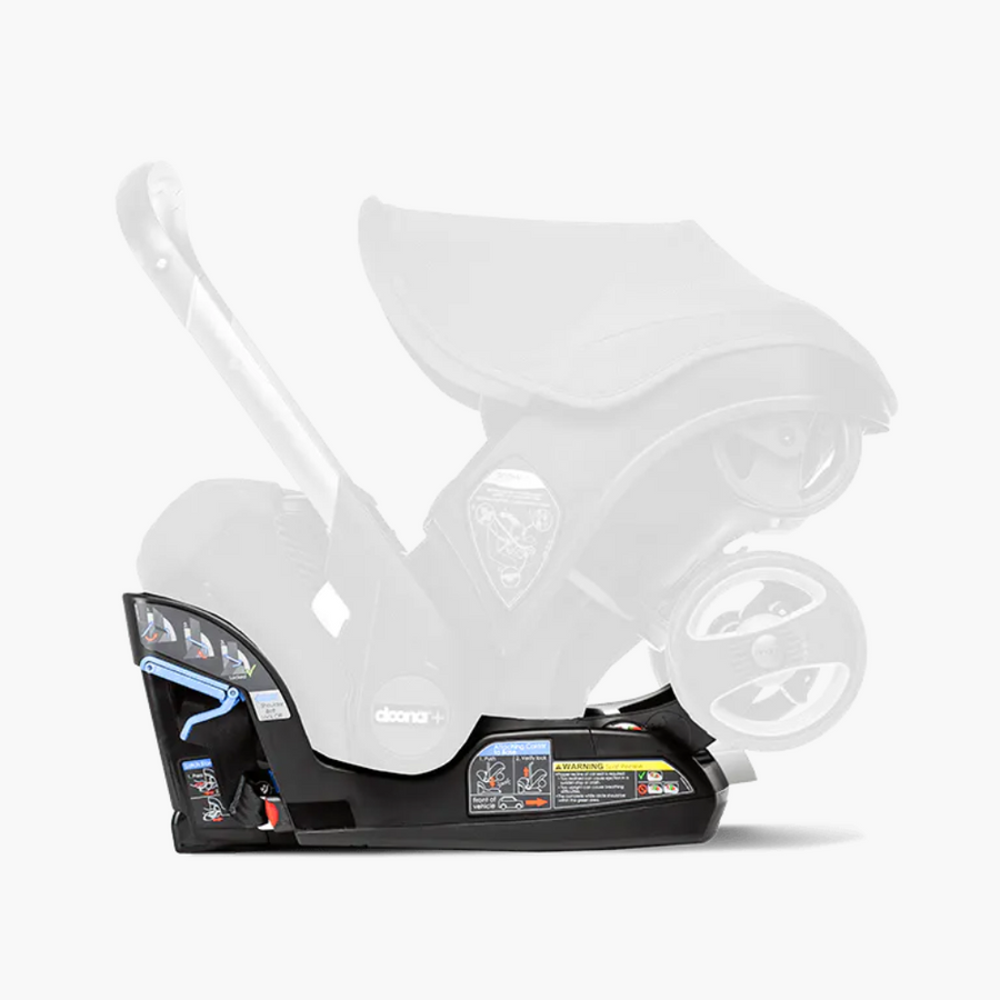 doona latch base with transparent car seat side view