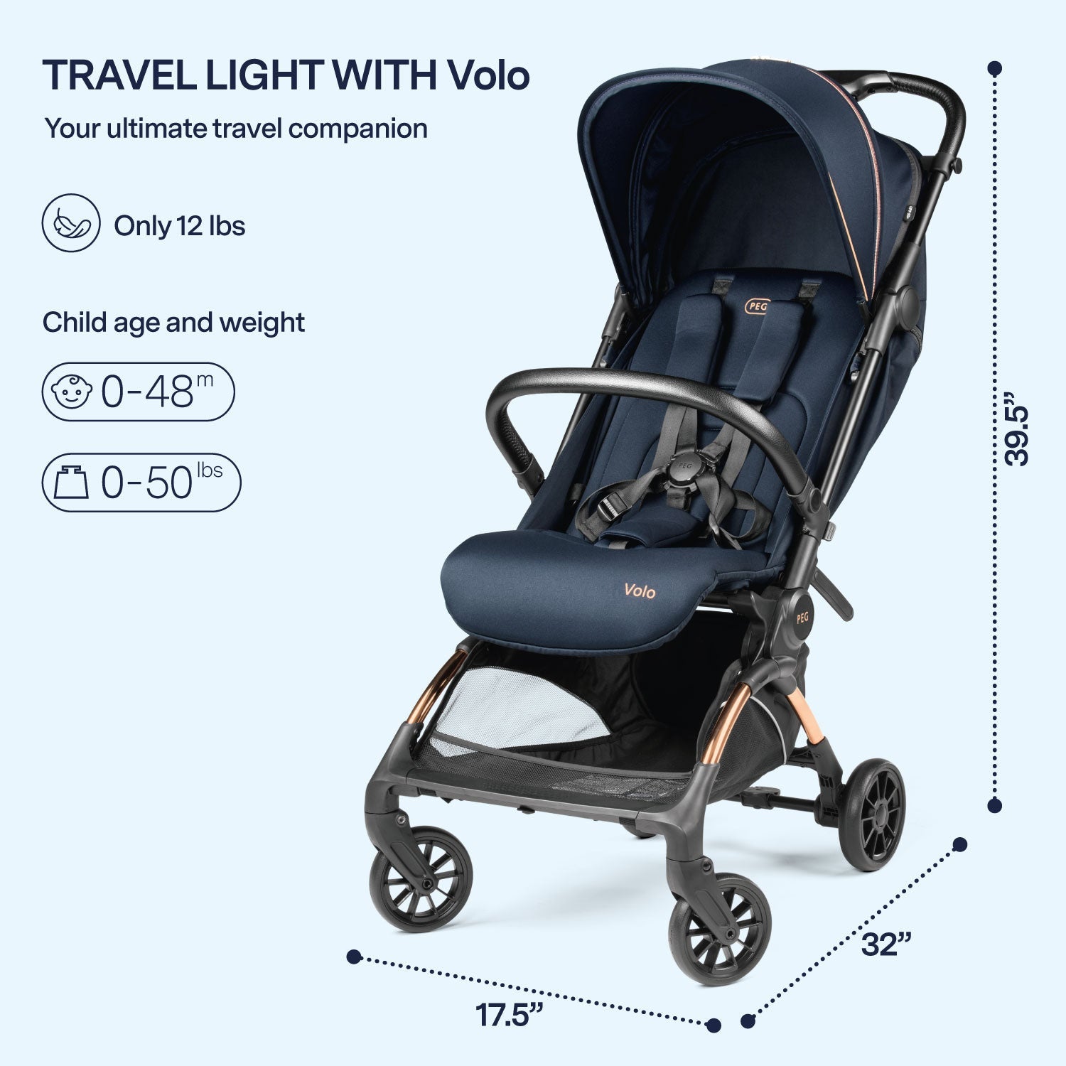PEG Volo Stroller + Travel Bag