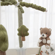 Living Textiles | Cotton Knitted Nursery Music Mobile - Forest Retreat