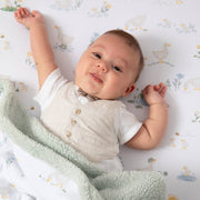 Living Textiles | Premium Cotton Baby Blanket w/ Plush Lining | Goosey Goosey