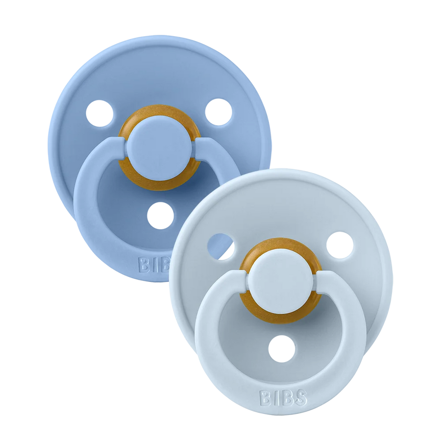 BIBS | Colour Pacifiers 2 Pack - Sky Blue/Baby Blue