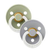 BIBS | Colour GLOW Pacifiers 2 Pack - Sage/Cloud