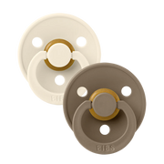 BIBS | Colour Pacifiers 2 Pack - Ivory/Dark Oak