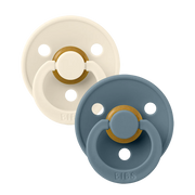 BIBS | Colour Pacifiers 2 Pack - Ivory/Petrol