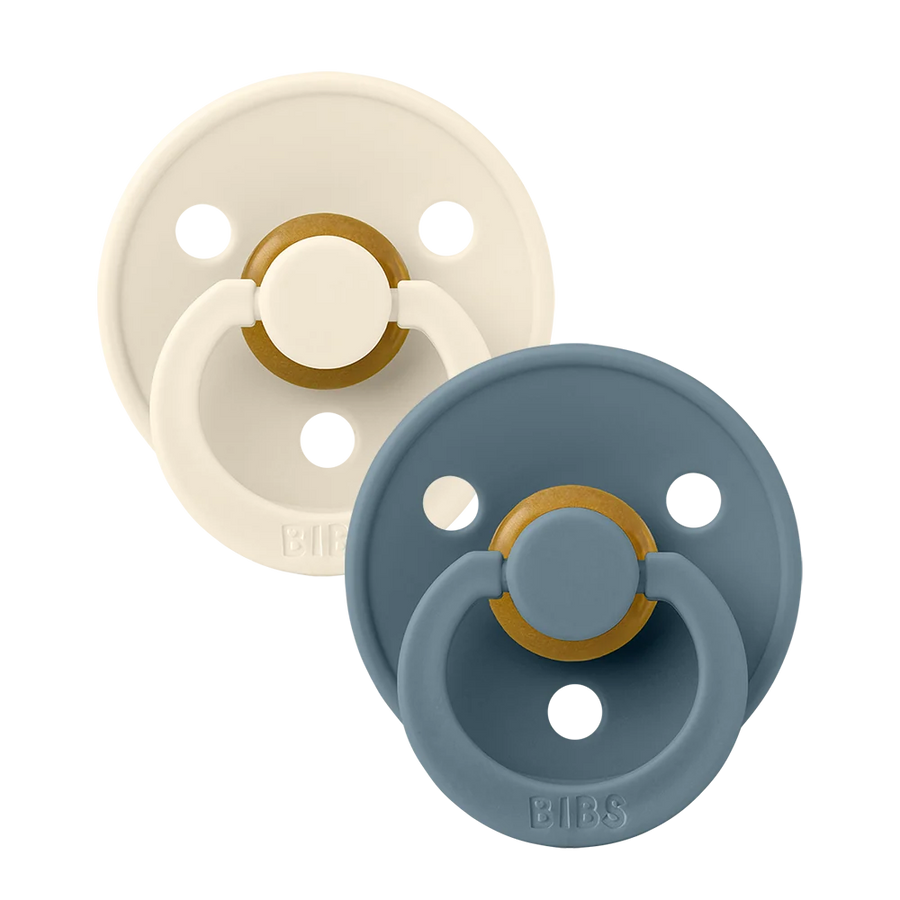 BIBS | Colour Pacifiers 2 Pack - Ivory/Petrol