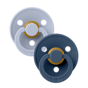BIBS | Colour Pacifiers 2 Pack - Dusty Blue/Steel Blue