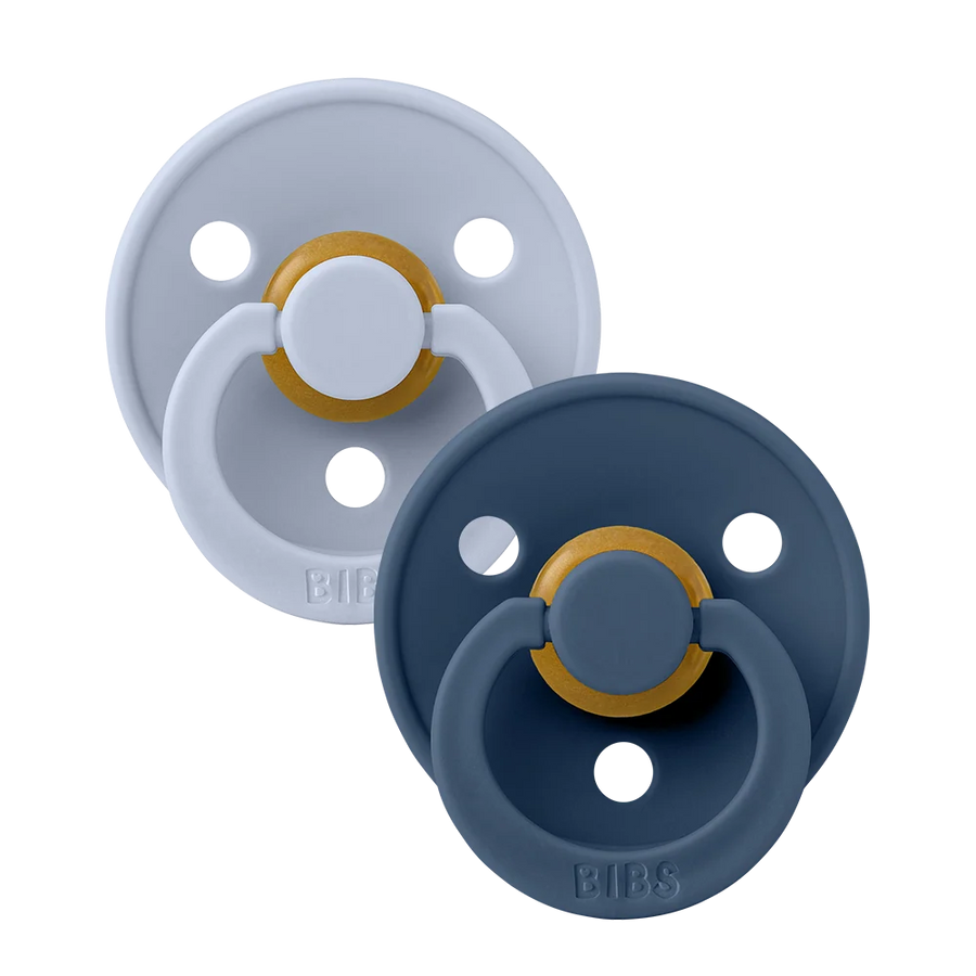 BIBS | Colour Pacifiers 2 Pack - Dusty Blue/Steel Blue