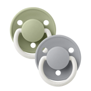 BIBS | De Lux GLOW Pacifiers 2 Pack - Sage/Cloud