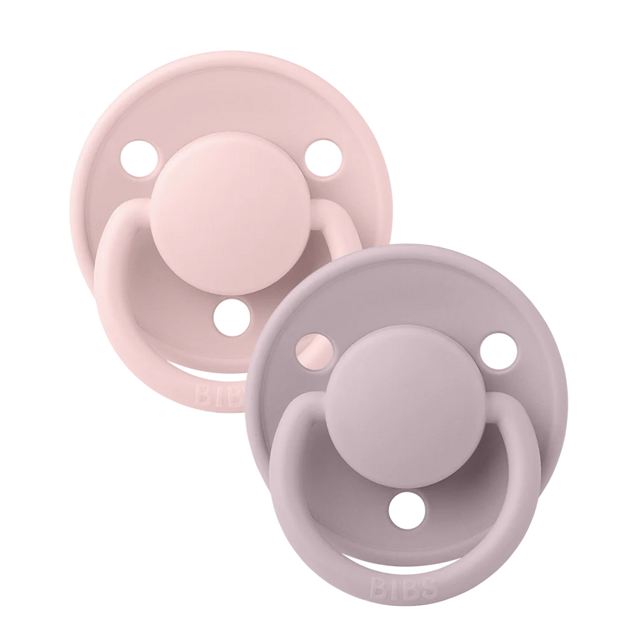 BIBS | De Lux Pacifiers 2 Pack - Blossom/Dusky Lilac