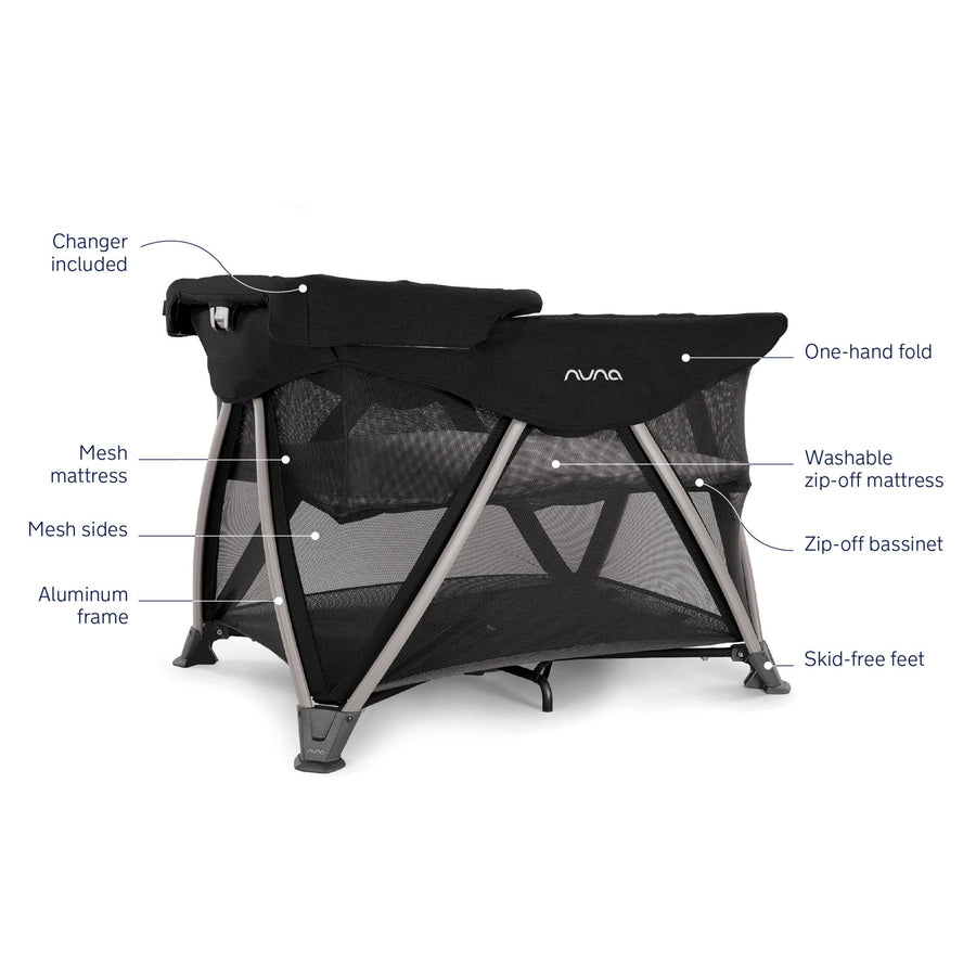 Nuna | SENA Aire Playard with Zip-Off Bassinet + Changer