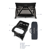 Nuna | SENA Aire Playard with Zip-Off Bassinet + Changer