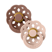 BIBS | Boheme Pacifiers 2 Pack - Woodchuck/Blush