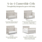 Monogram by Namesake Emory Farmhouse 4-in-1 Convertible Crib