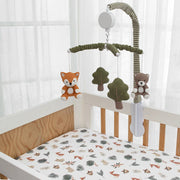 Living Textiles | Cotton Knitted Nursery Music Mobile - Forest Retreat