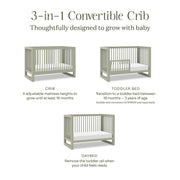 Namesake Nantucket 3-in-1 Convertible Crib with Toddler Bed Conversion Kit