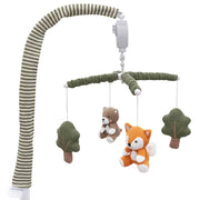 Living Textiles | Cotton Knitted Nursery Music Mobile - Forest Retreat