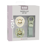 BIBS | Colour Pacifier & Loop Clip Gift Set