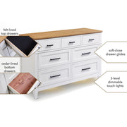 Parker House Artisan 7-Drawer Dresser with Lights