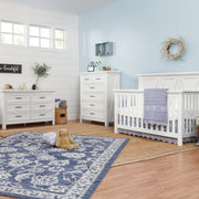 Monogram | Emory Farmhouse | 4-in-1 Convertible Crib & 6-Drawer Dresser