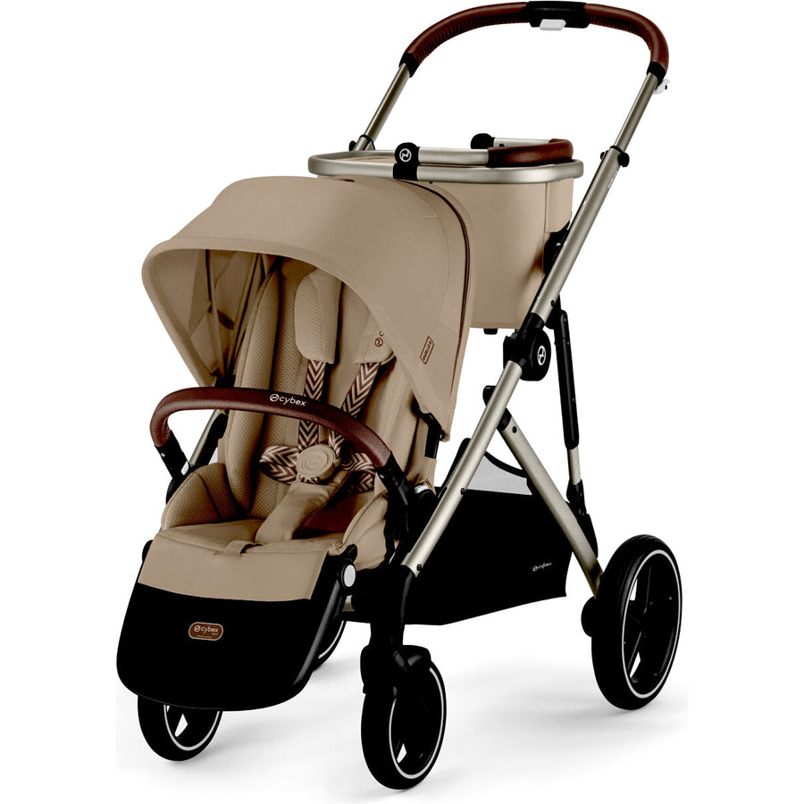 cybex x ferrari Cybex Gazelle S Stroller Taupe Frame with Stormy Blue Seat