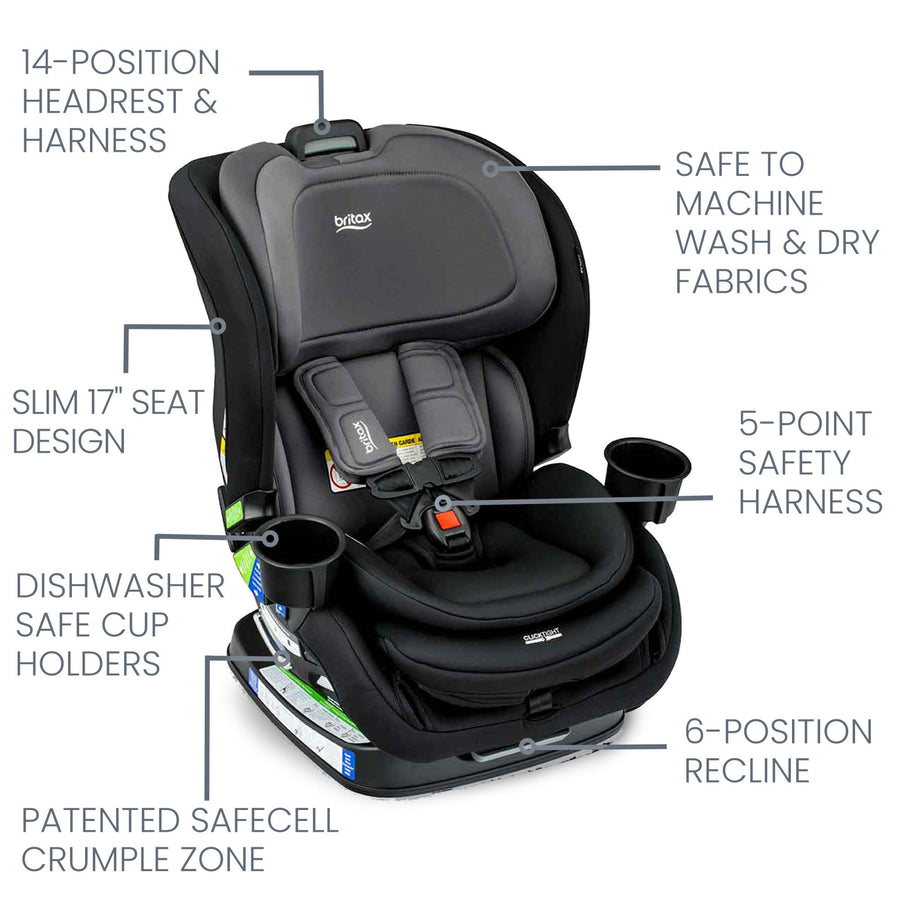 Britax Poplar 2-in-1 Convertible Car Seat with ClickTight