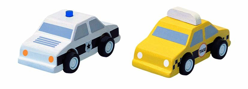 Plan Toys | City Taxi & Police Car