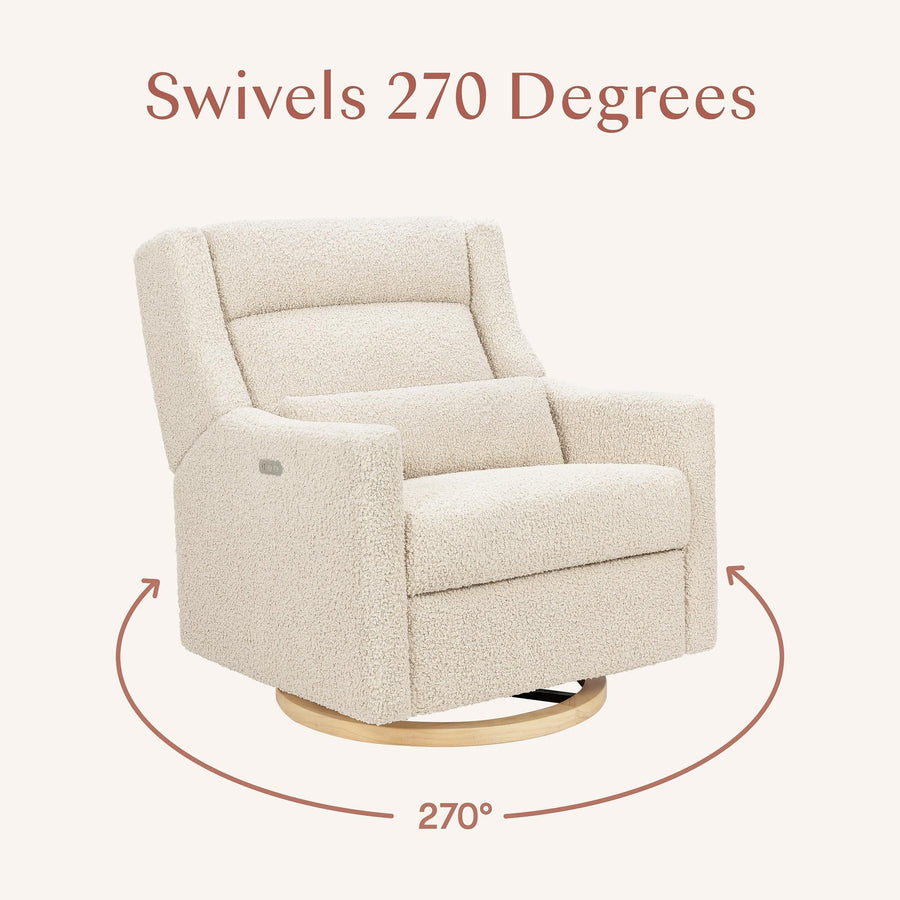 Babyletto Kiwi Plus Chair and a Half Power Recliner & Swivel Glider with Power Adjustable Headrest and USB Port