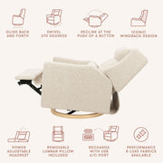 Babyletto Kiwi Plus Chair and a Half Power Recliner & Swivel Glider with Power Adjustable Headrest and USB Port