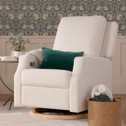 Namesake | Crewe Swivel Glider Recliner with Light Wood Bases