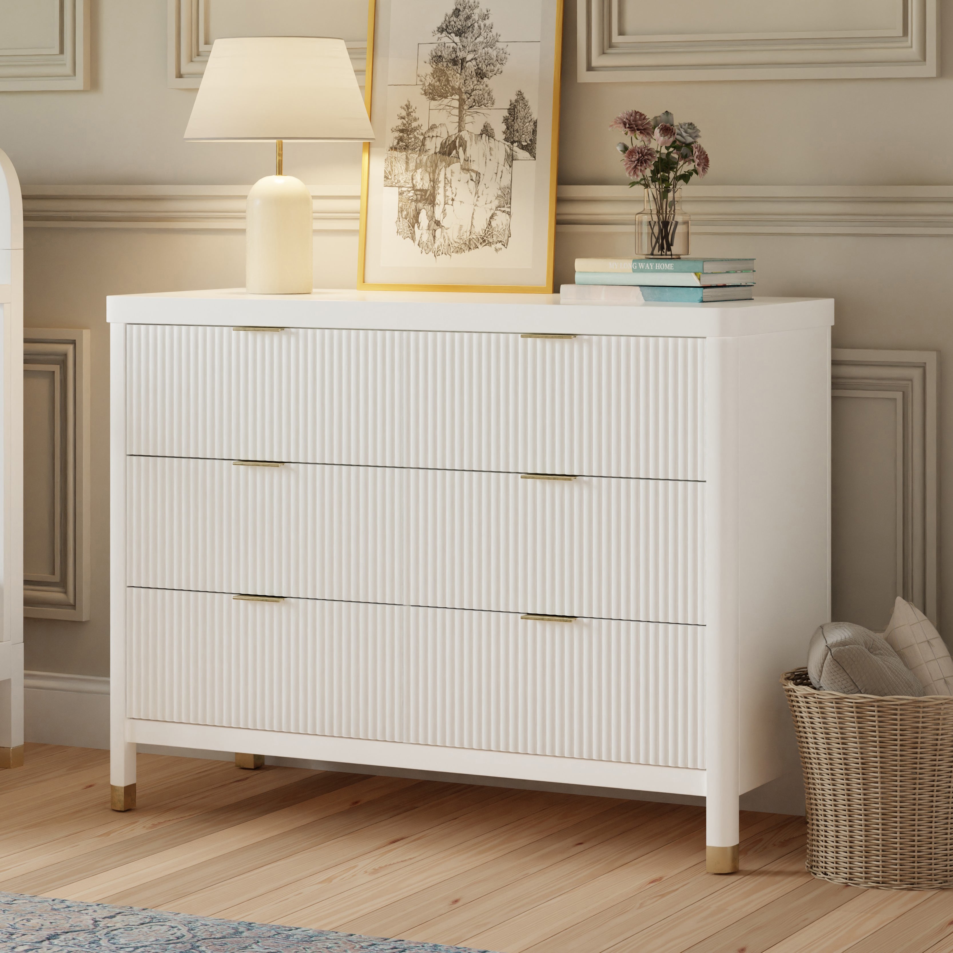 Namesake | Brimsley Tambour | 6-Drawer Double Dresser