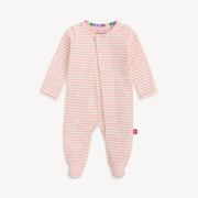 Magnetic Me | Pink Stripe Cotton Footie