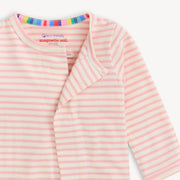 Magnetic Me | Pink Stripe Cotton Footie