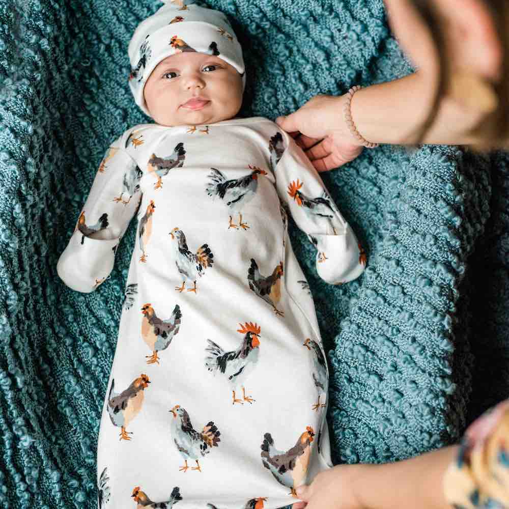 Milkbarn | Newborn Chicken Gown & Hat Set