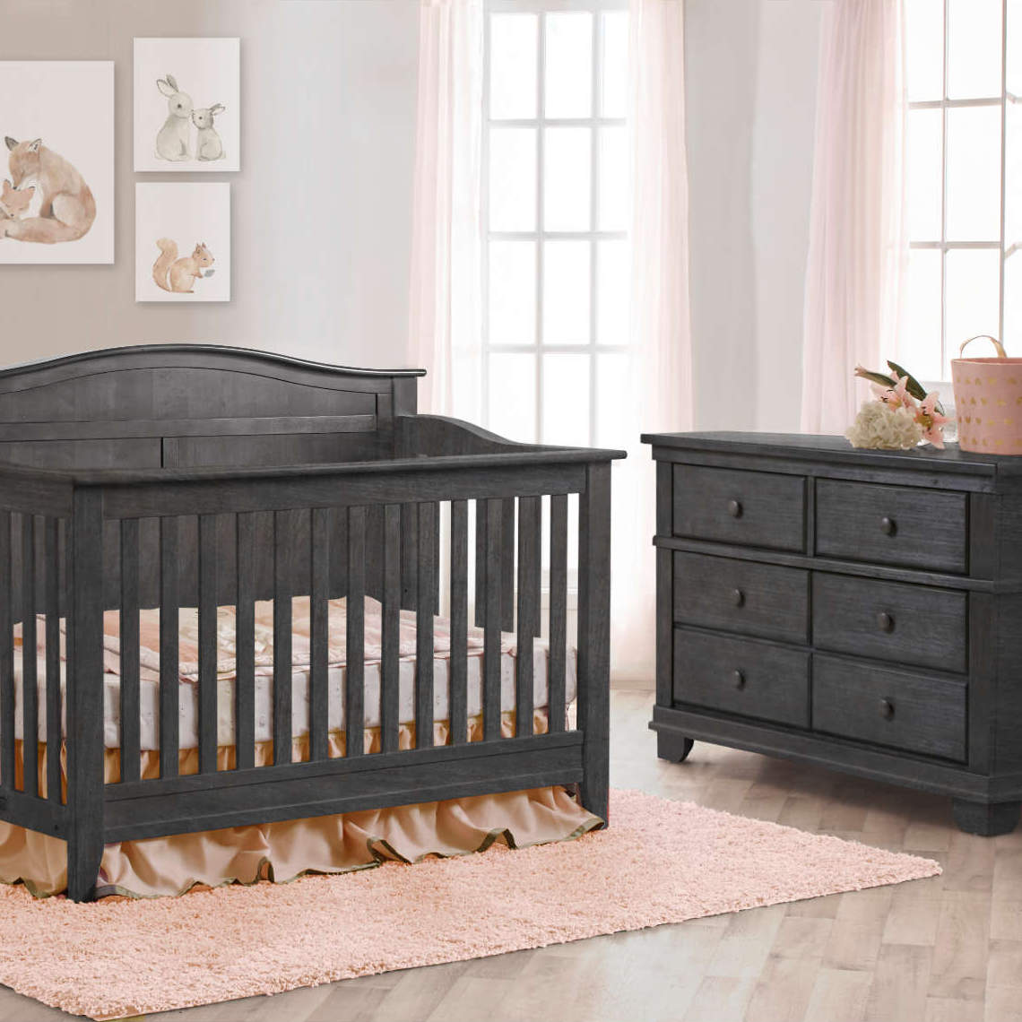 Pali | Potenza Arch Top Crib + Double Dresser Set