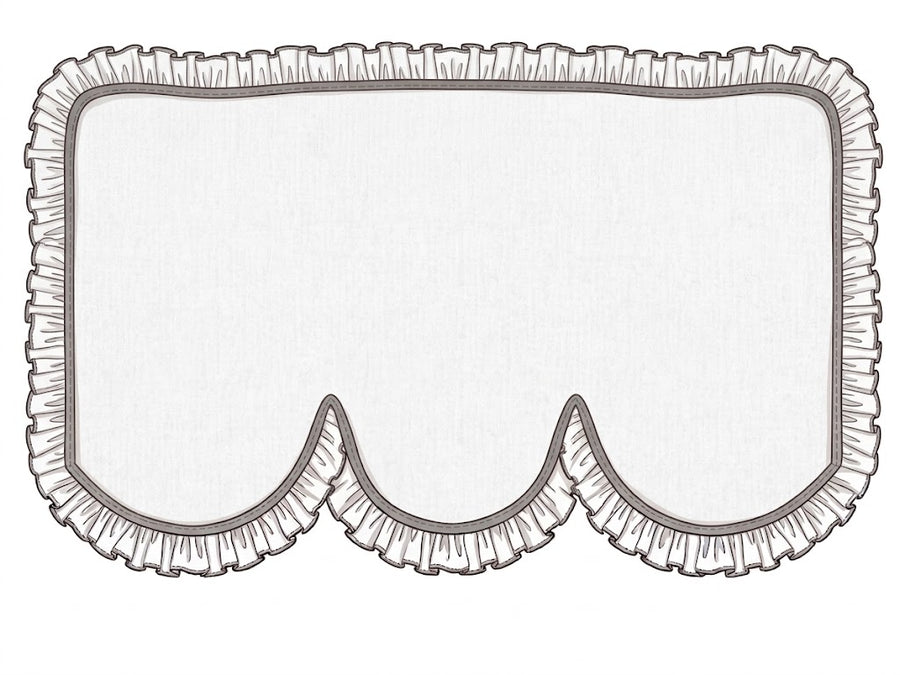 CF Custom Bedding | Scalloped Crib Rail Guard