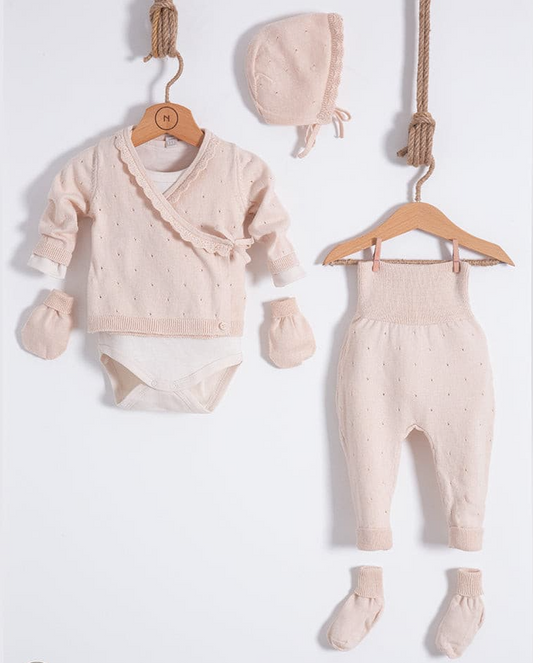 Nipperland | 6-Piece Knitted Newborn Set | Blush