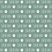 Sugar + Maple Plush Minky Fleece Personalized Blanket | Paw Icon Repeating Name
