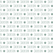 Sugar + Maple Plush Minky Fleece Personalized Blanket | Paw Icon Repeating Name