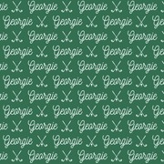 Sugar + Maple Plush Minky Fleece Personalized Blanket | Golf Icon Repeating Name