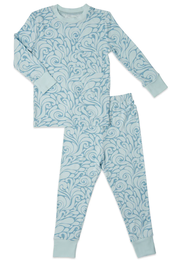 Everly Grey | Emerson Kids 2-Piece Pant PJ | Waves